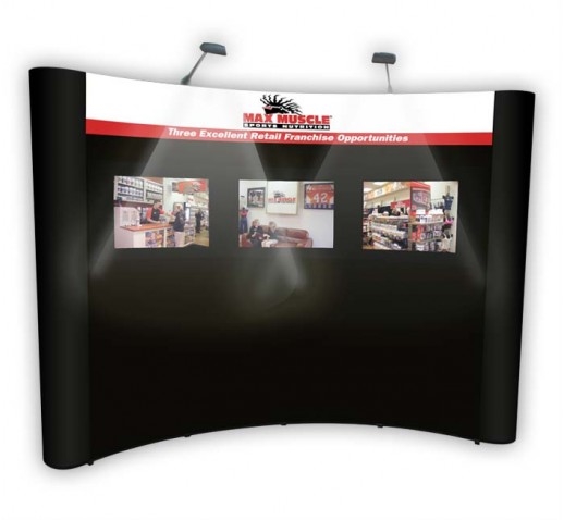 Coyote Fabric and Velcro Receptive Pop Up Trade Show Booths